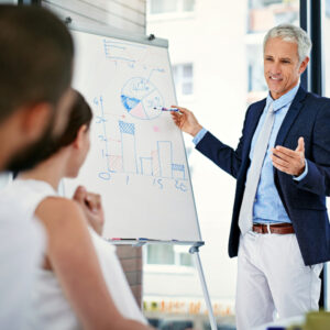 photo of a board presentation