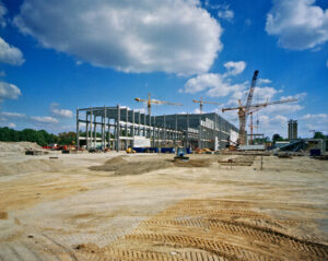 photo of a new site being built very quickly by construction crews