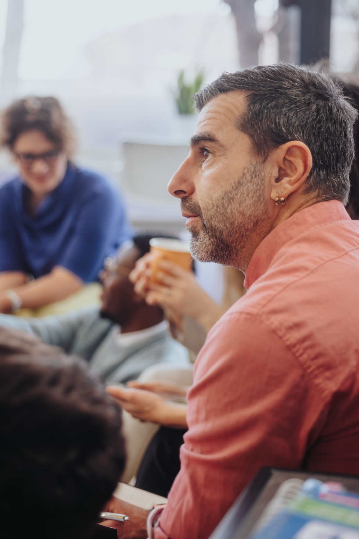 coffee-meeting Photo of early morning meeting of the team