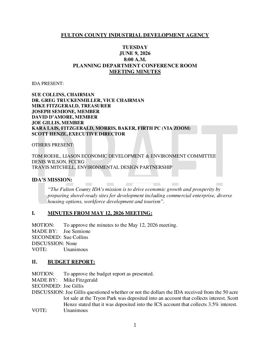 6-9-26 Meeting Minutes-Draft